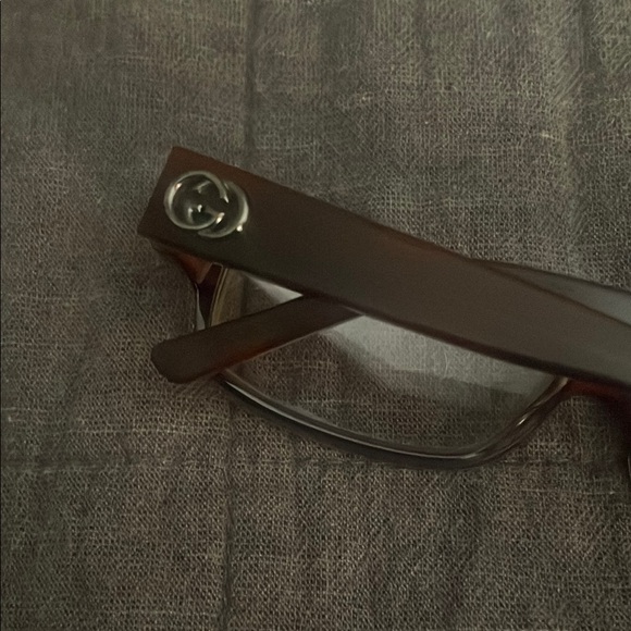 Gucci Brown Rectangular Eyeglasses - Picture 3 of 9